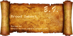 Brood Imbert névjegykártya